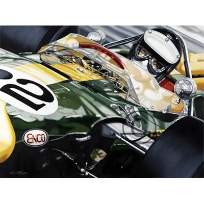Jim Clark Indy 500 Winner Artist Signed Lithograph 1