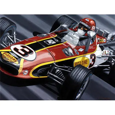 Bobby Unser Indy Signed Lithograph 1
