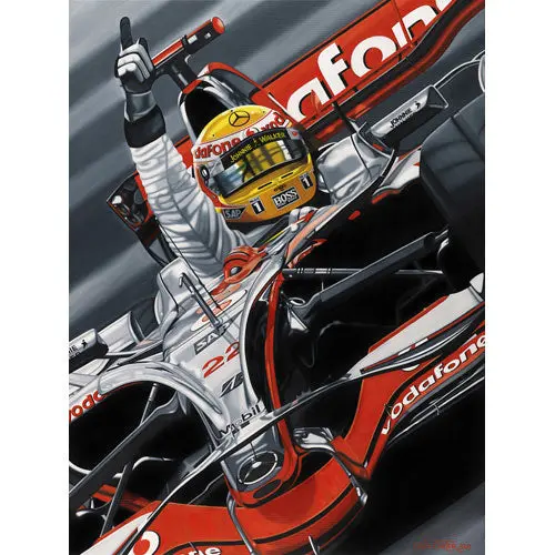 Lewis Hamilton Mclaren Flying High Lithograph 1