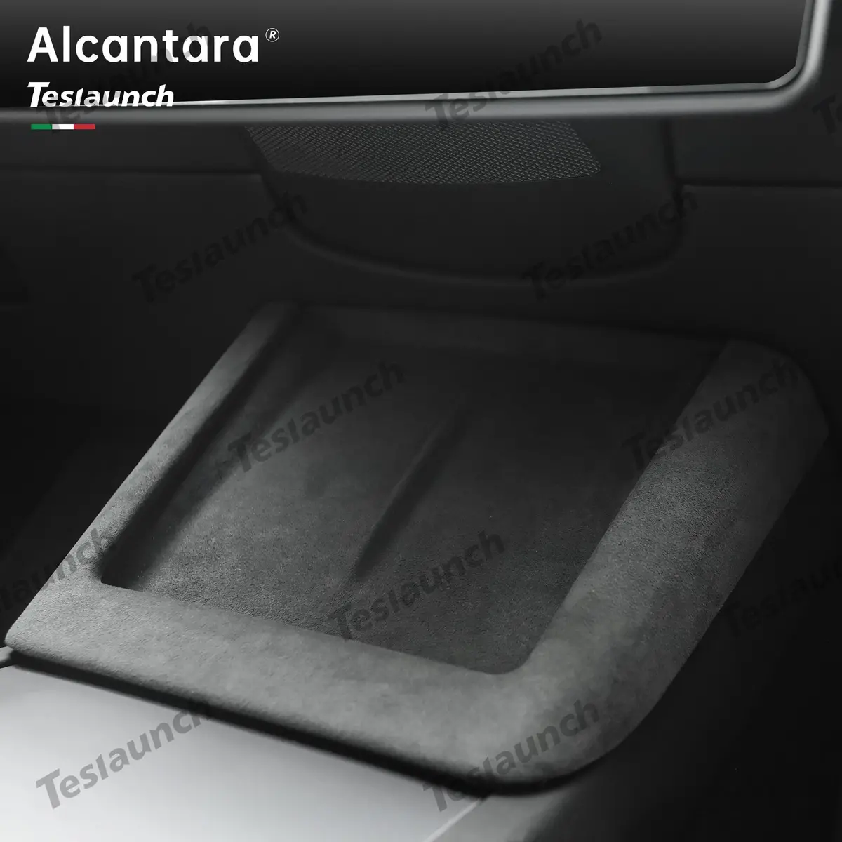 Alcantara Central Control Charging Frame Cover For Tesla Model 3 Highland Standard 2025+ 1