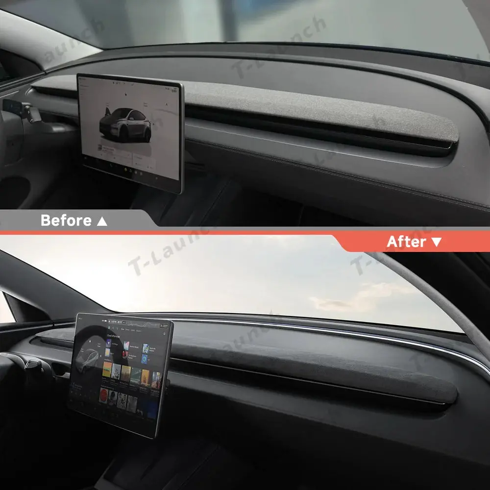 Alcantara Dashboard Replacement Panel For Tesla Model 3 Highland Standard 2025+ 2