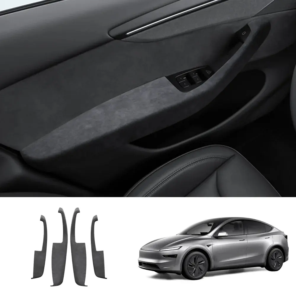 Alcantara Door Armrest Cover For Tesla Model Y Juniper 2025+ 1