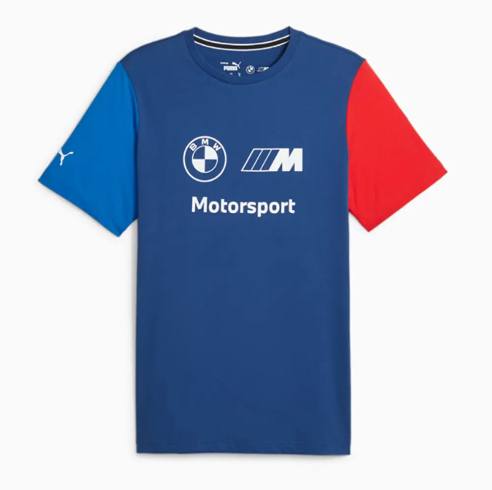 Puma Bmw M Motorsport Ess Logo Men's Tee Blue 1