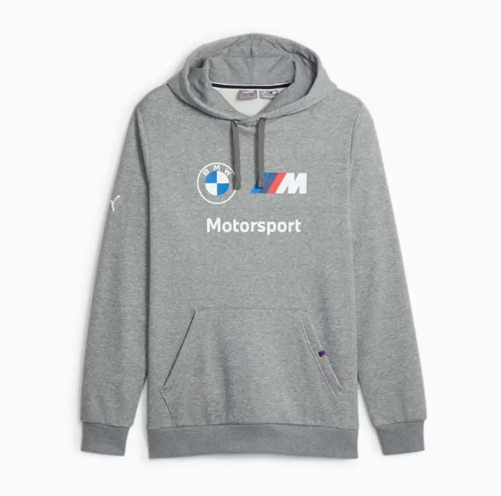 Puma Bmw Mms Ess Hooded Fleece Gray 1