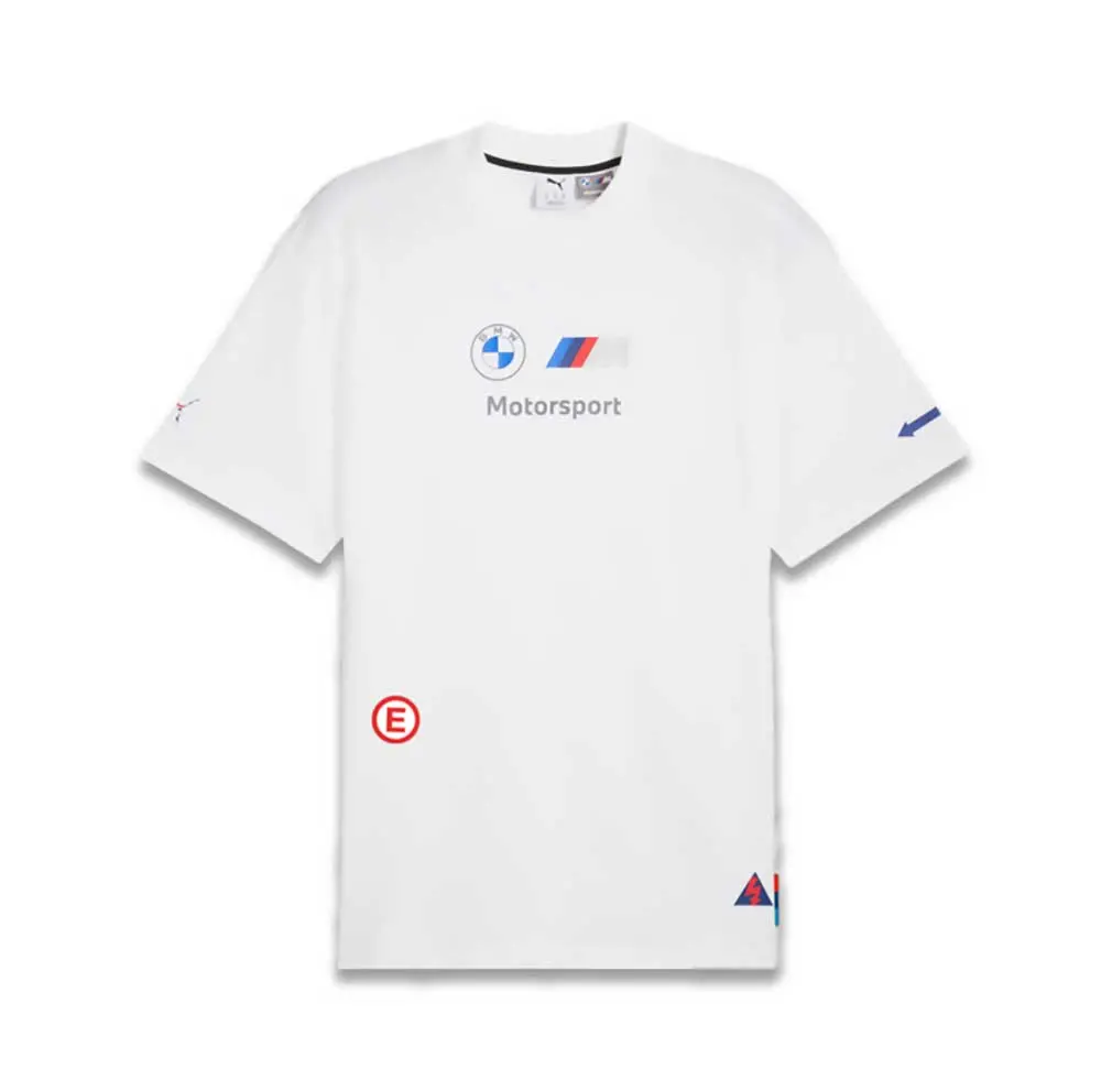 Bmw M Motorsport Badge Logo Tee White 1