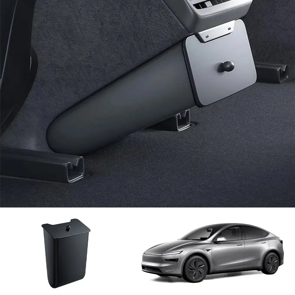 Backseat Magnetic Trash Can & Storage Box For Tesla Model Y Juniper 2025+ 1
