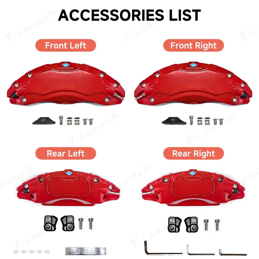 Green Brake Caliper Covers (4Pcs) For Tesla 2017-2023 Model 3/Y 4