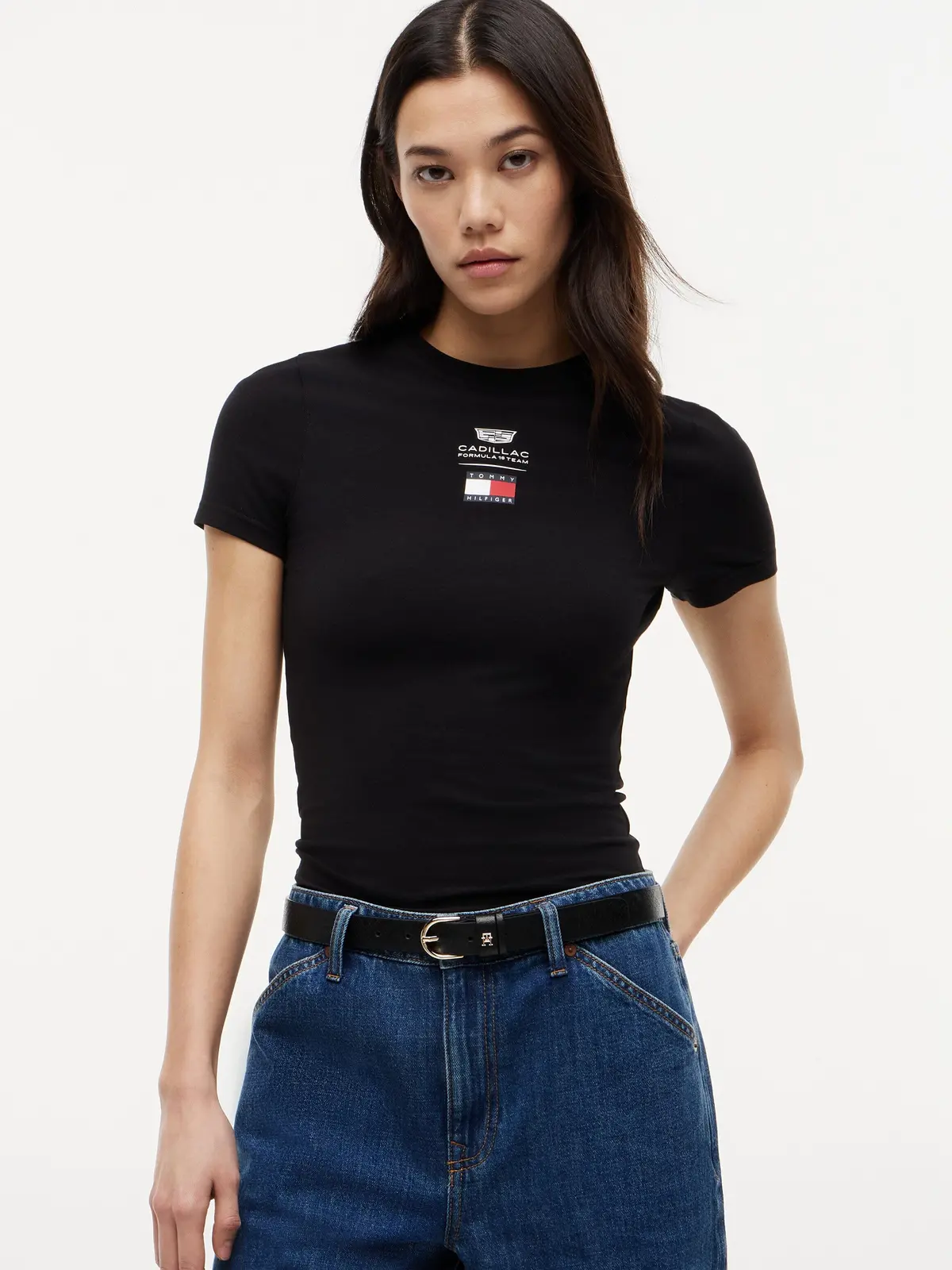 Cadillac F1 Racing Ladies Logo Tee Shirt Black 1