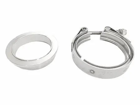 Stainless Manifold Side Flange And Clamp Set (1 Each) For Garrett Undivided V-Band Entry Housing 1