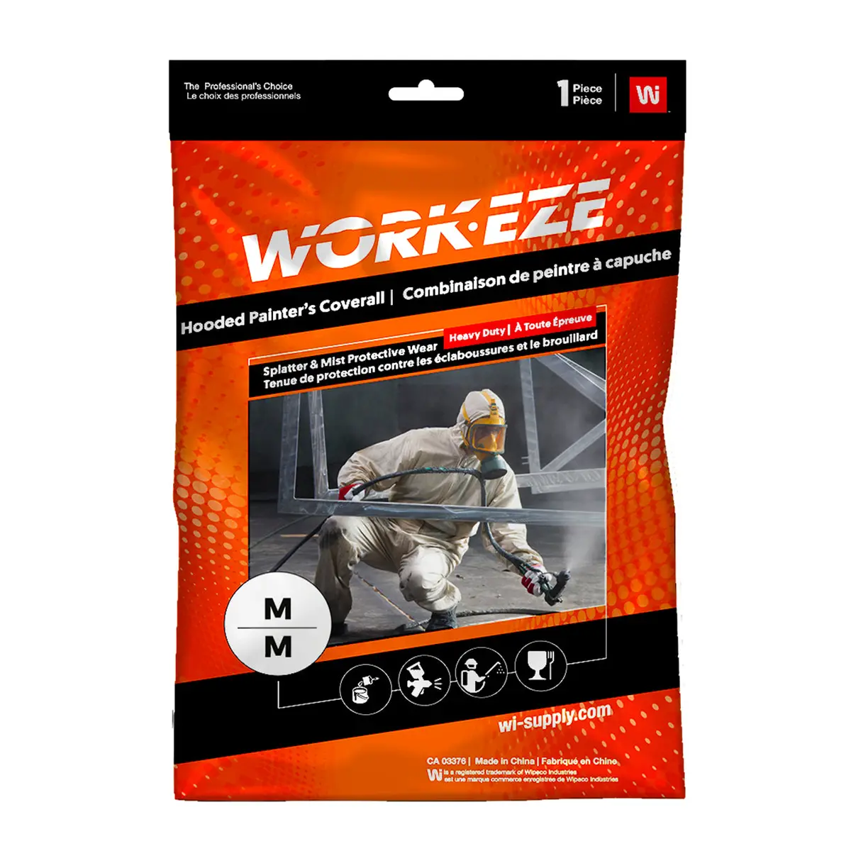 Work Eze Disposable White Painter's Coverall Suit 1