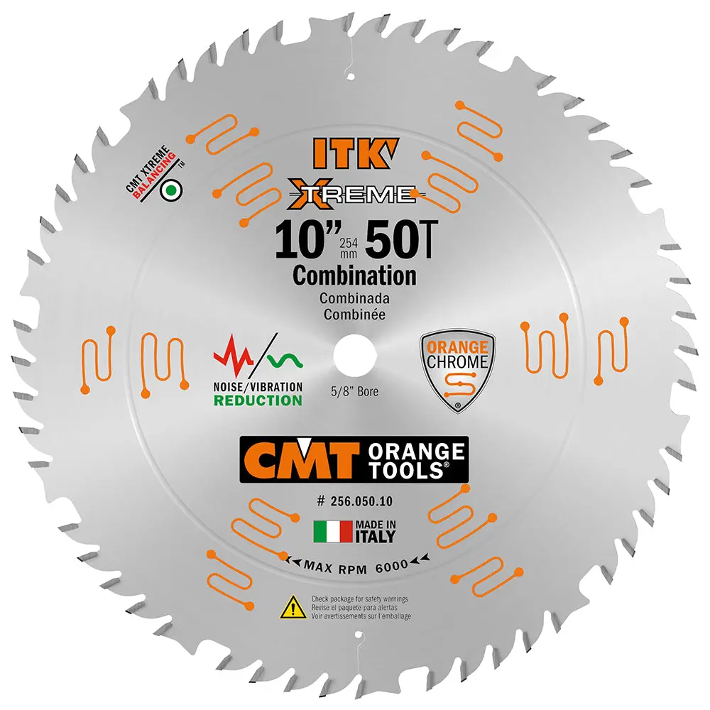 Cmt 256.050.10 Itk Xtreme 10-In X 50Teeth Wood Saw Blade For Combination Cutting 1