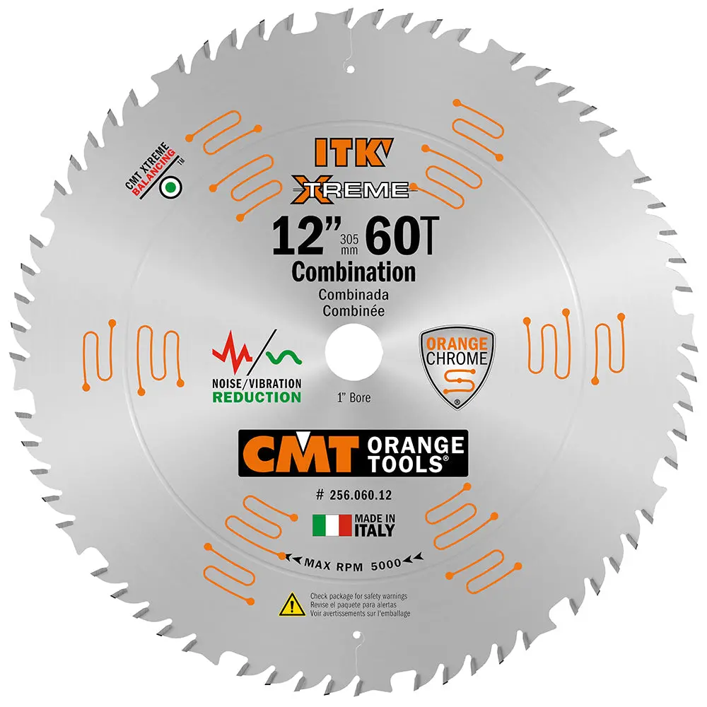 Cmt 256.060.12 Itk Xtreme 12-In X 60Teeth Wood Saw Blade For Combination Cutting 1