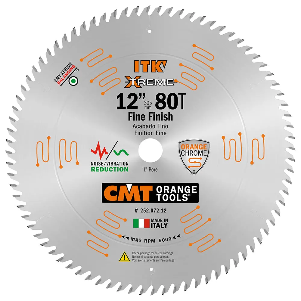 Cmt 252.072.12 Itk Extreme 12-In X 80Teeth Wood Saw Blade For Fine Finish Cross Cutting 1