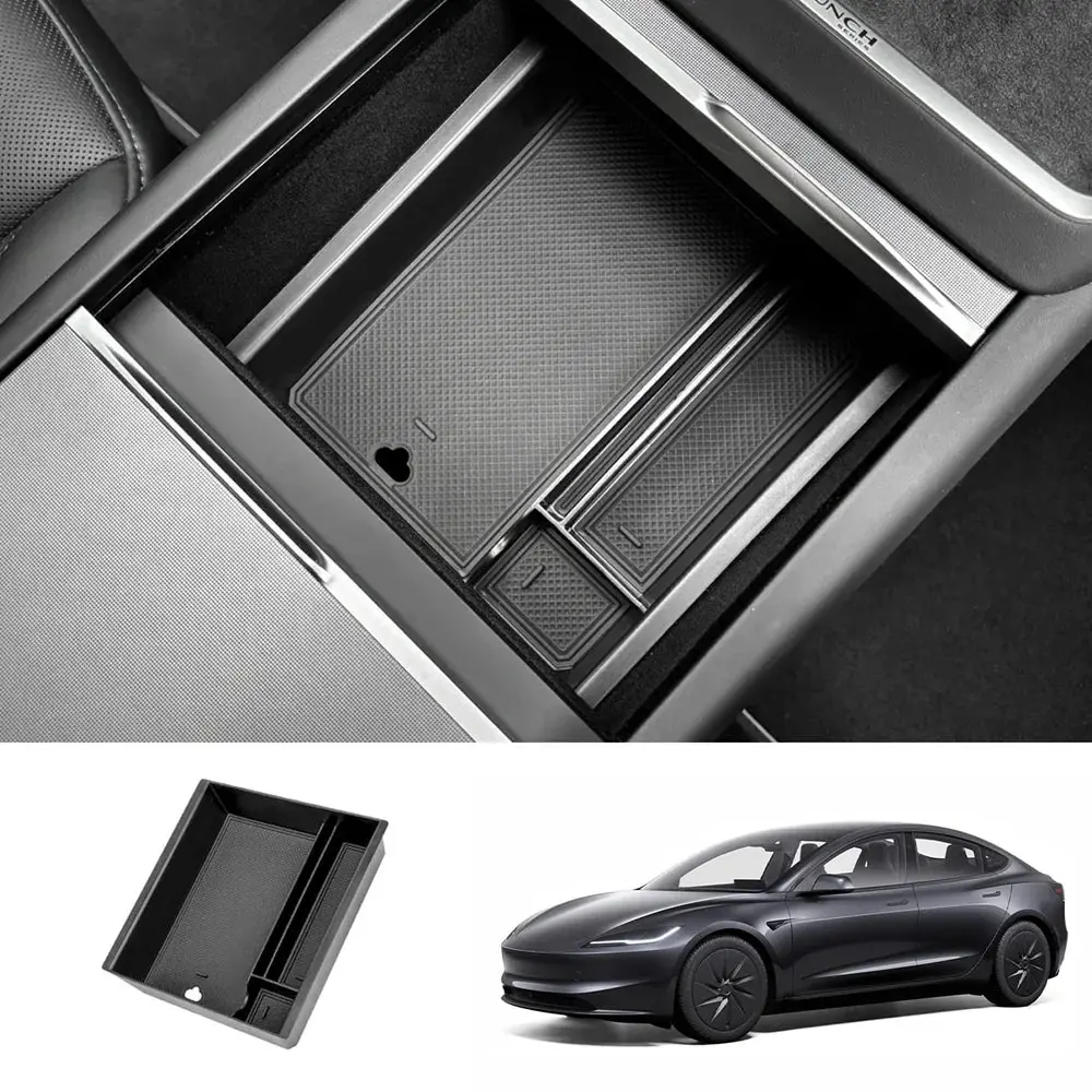 Center Console Organizer And Armrest Box For Tesla Model 3 Highland Standard 2025+ 1