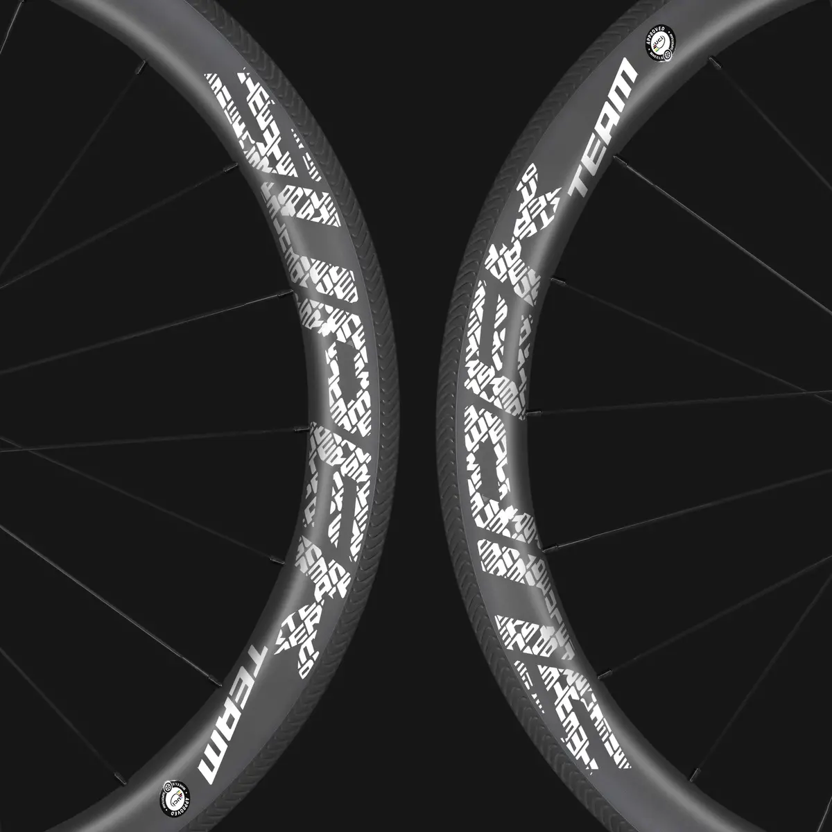 Classic Pro R25-50 Carbon Wheelset Rim Brake White Decals 8