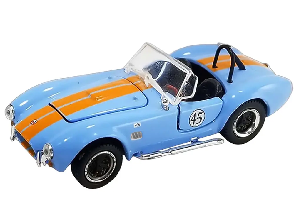 1:64Th Shelby Cobra 427 S/C #45 Blue With Orange Stripes 1