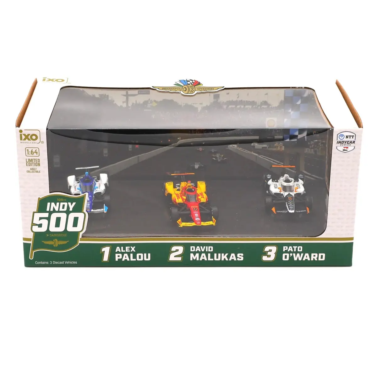 1:64 Indianapolis 500 Podium 3-Car Set 2025 1