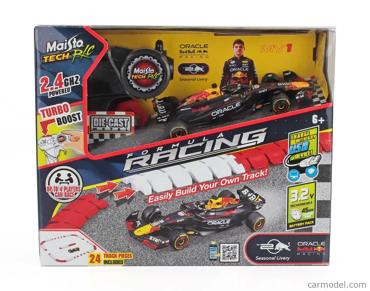 1:41 Red Bull Rb20 Max Verstappen Track Set R/C 1