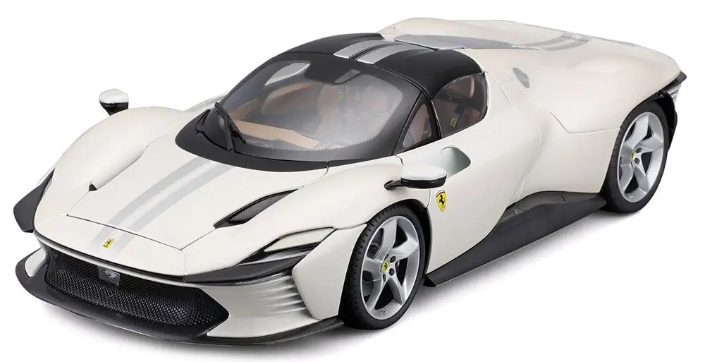 1:18Th Signature Series Ferrari Daytona Sp3 White Wgrey Stripes 1