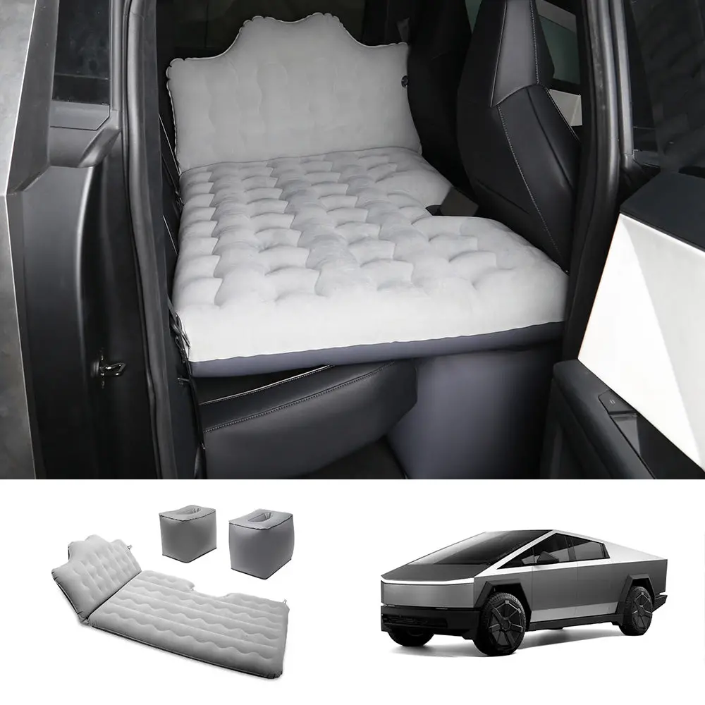 Inflatable Rear Seat Camping Air Mattress For Tesla Cybertruck 1