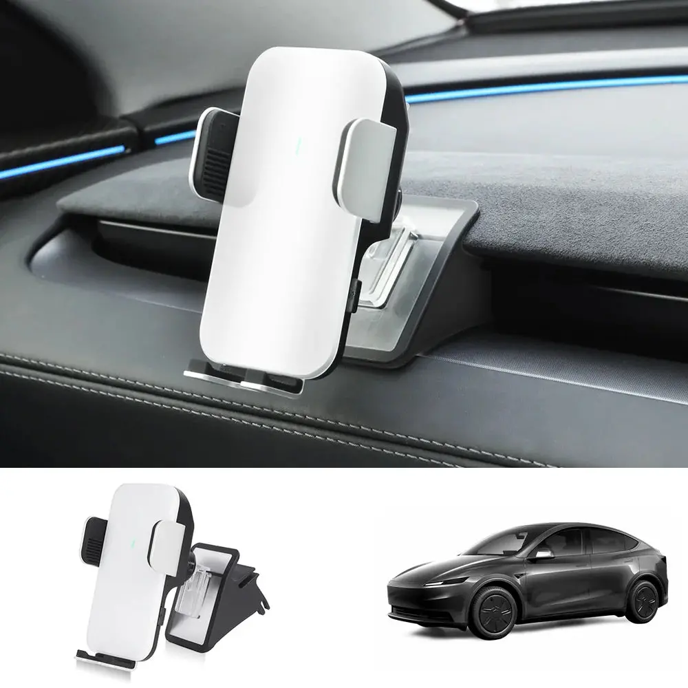 Dashboard Phone Holder With Solar Auto Clamp For 2026 New Tesla Model Y Standard 1