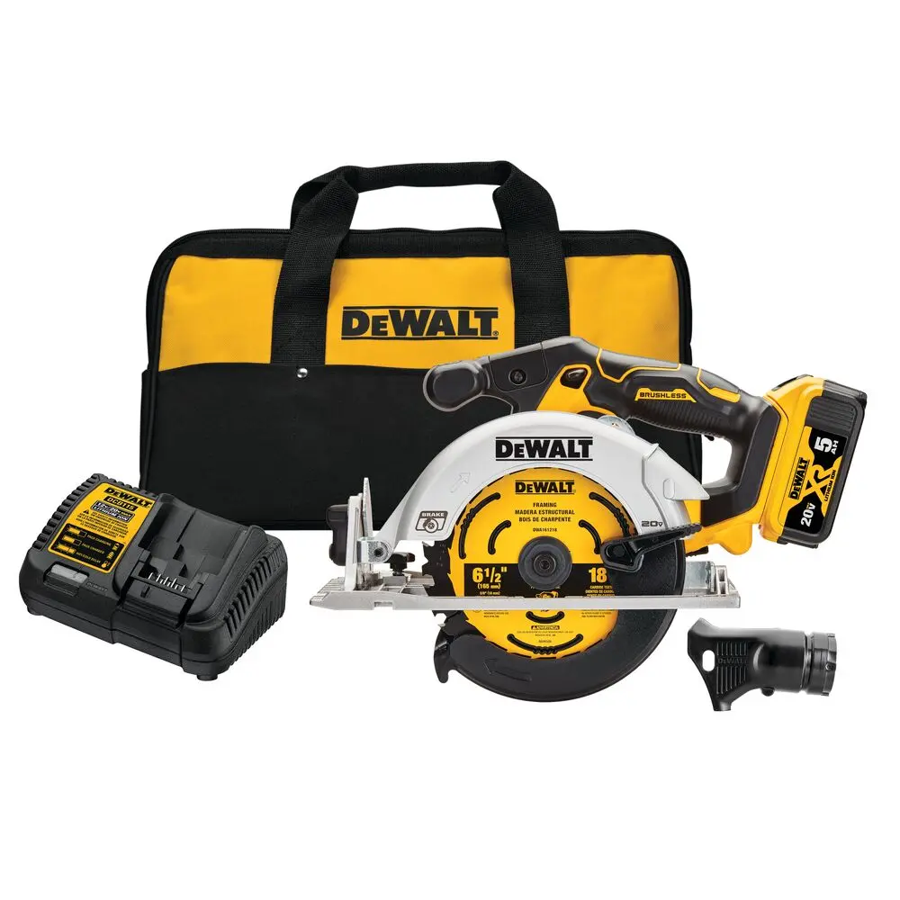 Dewalt Dcs565p1 20-Volt Max 6-1/2 In. Brushless Cordless Circular Saw Kit 1