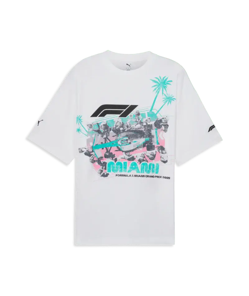 Puma X F1 Pitstop Miami Tee Shirt White 1