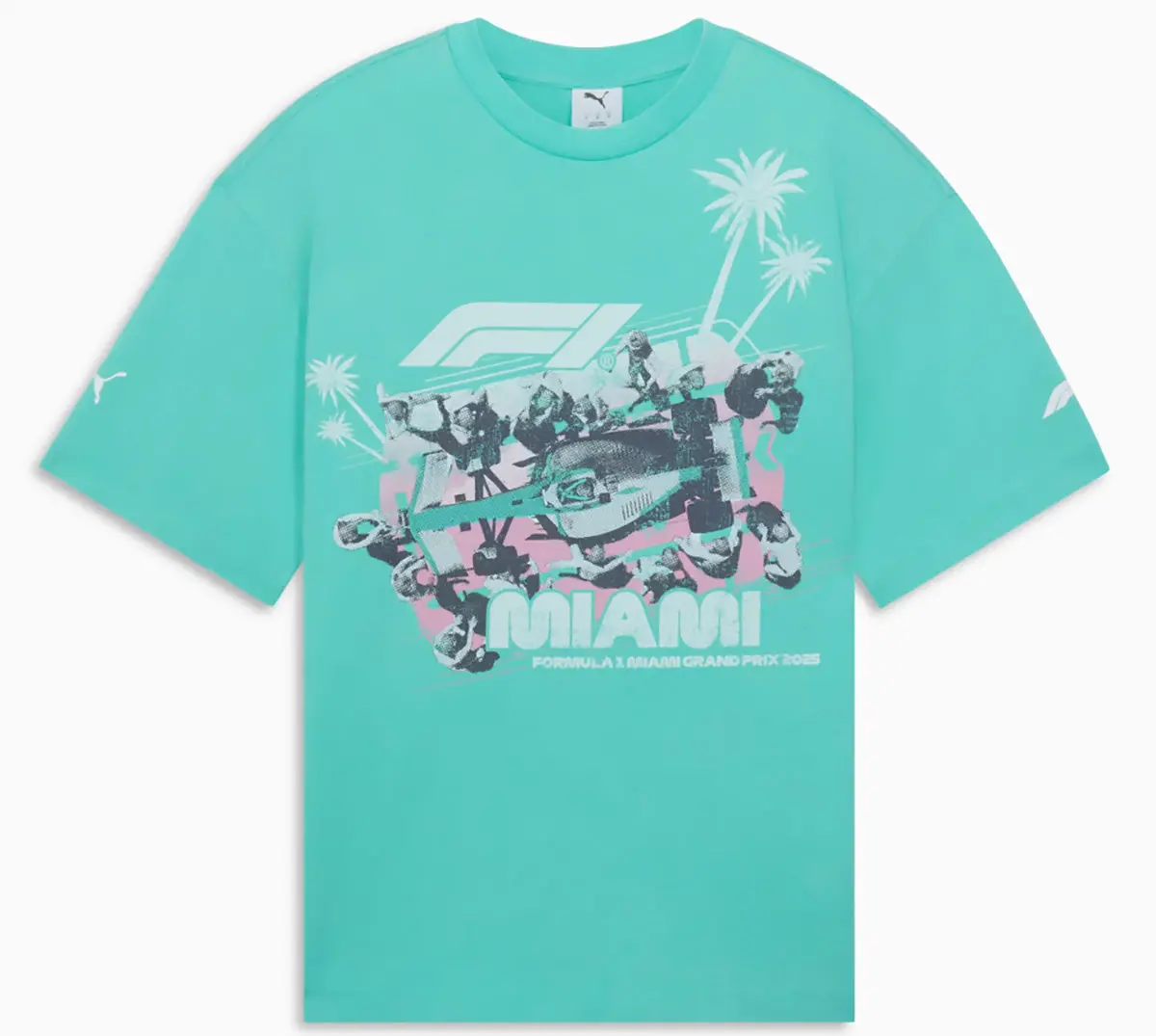 Puma X F1 Pitstop Miami Tee Shirt Aqua 1