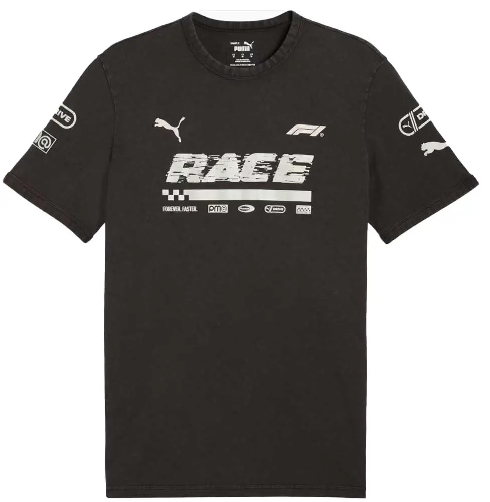 Puma X F1 Graphic Ringer Tee Black 1