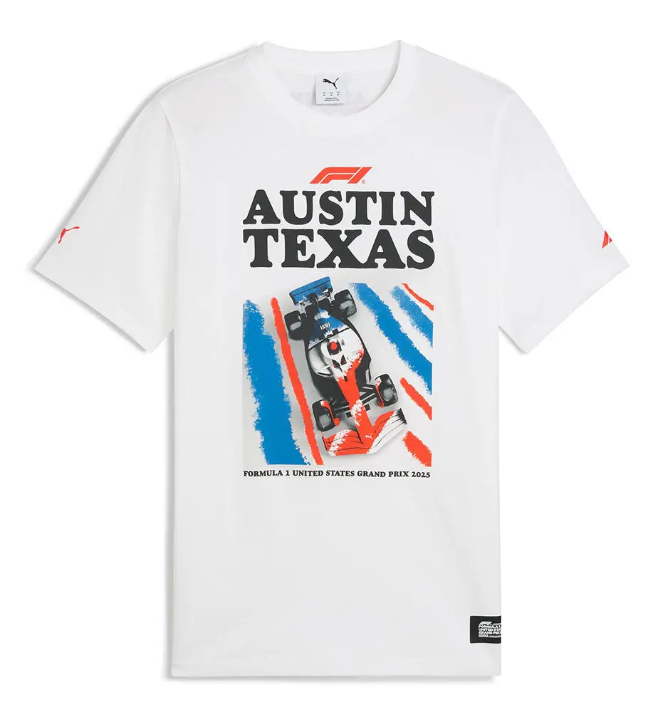 Puma X F1 Austin Gp Tee Shirt White 1