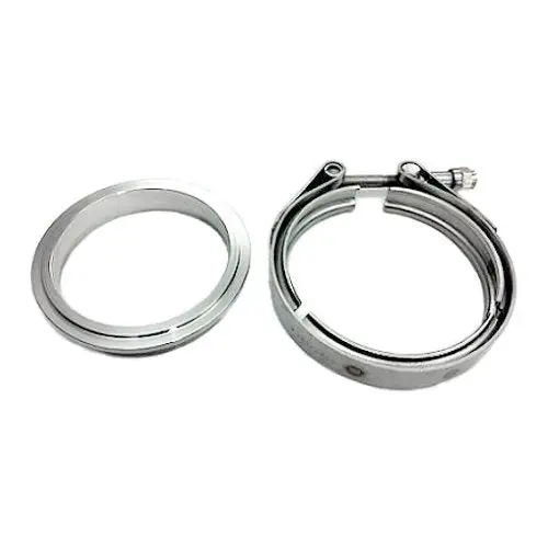 Stainless Downpipe Flange And Clamp Set 3" Gt V-Band (W/Protruded 78Mm Lip At The Id) 90Mm Od 1