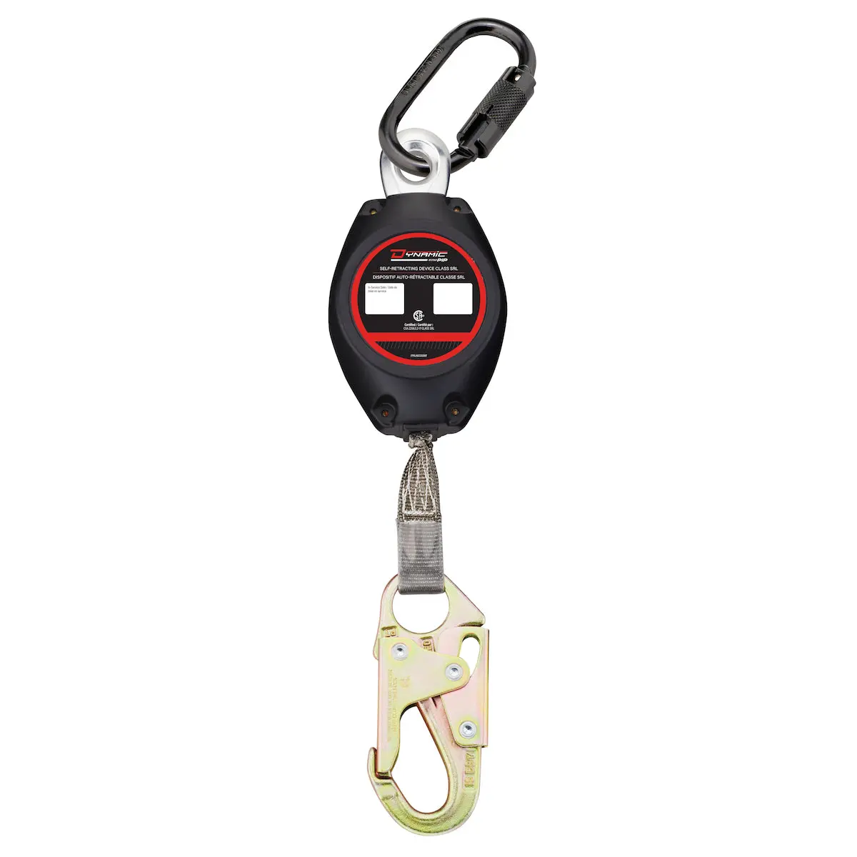 Dynamic Fp2203w 11 Ft. Webbing Self-Retracting Lifeline W/Triple Action Carabiner 310 Lbs 1