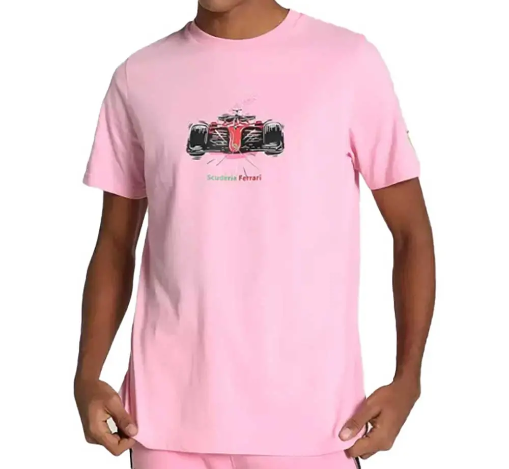 Puma Scuderia Ferrari Race Car Tee Pink 1
