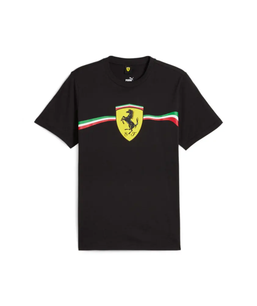 Puma Ferrari Race Heritage Shield Tee Black 1