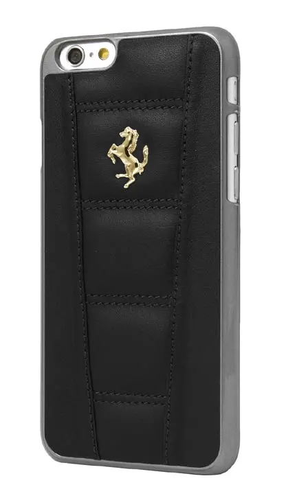 Ferrari 458 Iphone 6/6S Plus Black Leather Case 1