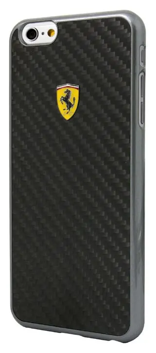 Ferrari Iphone 6/6S Plus Black Carbon Fiber Case 1