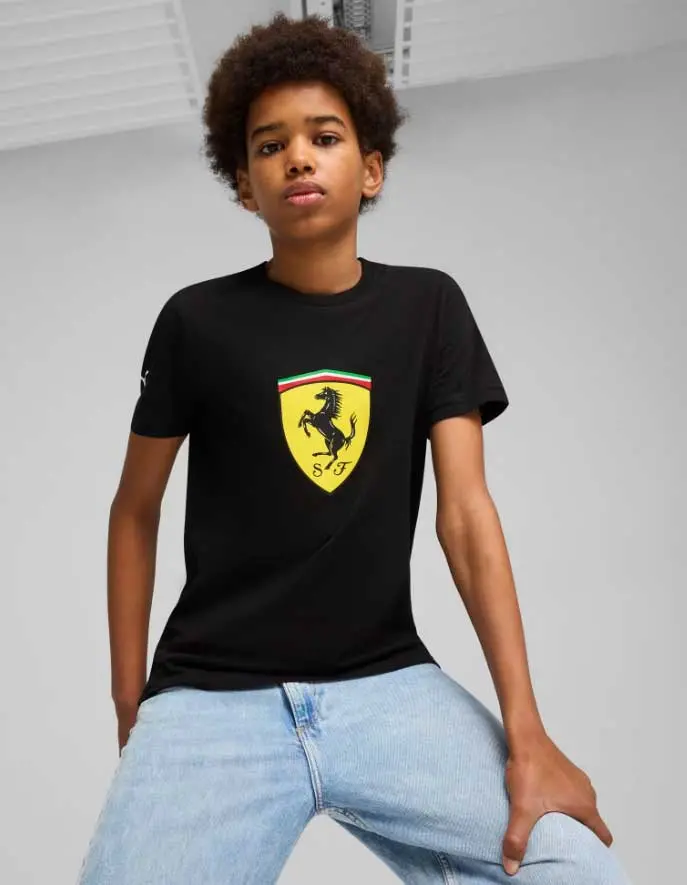 Scuderia Ferrari F1 Kids Classic Shield Tee Black 2