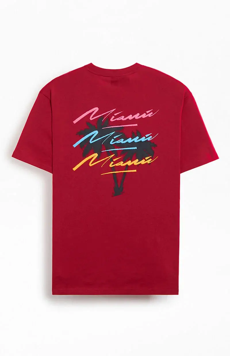 Puma Ferrari Miami Gp Graphic Tee Crimson Red 1