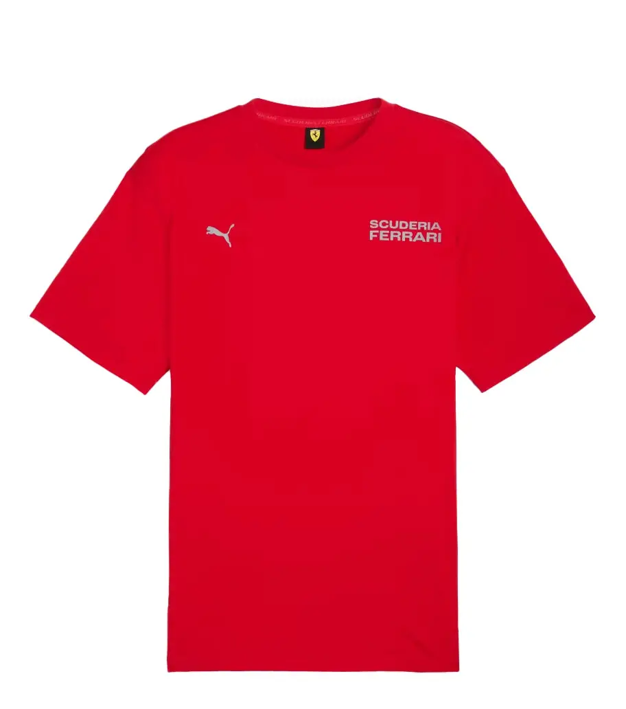 Puma Ferrari Lifestyle Shield Tee Red 1