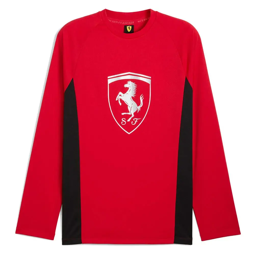 Puma Ferrari Long Sleeve Shield Tee Red 1