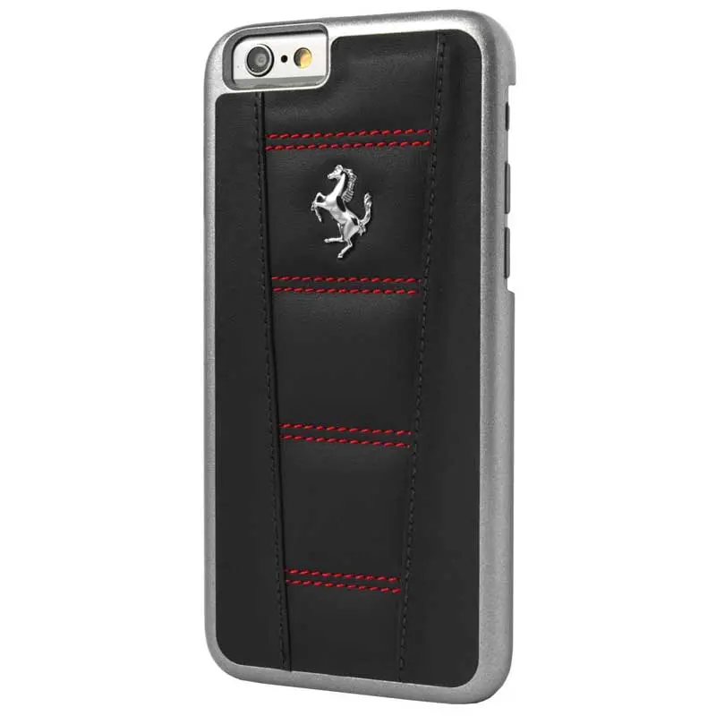 Ferrari 458 Black-Red Stitch Iphone 6/6S Plus 1