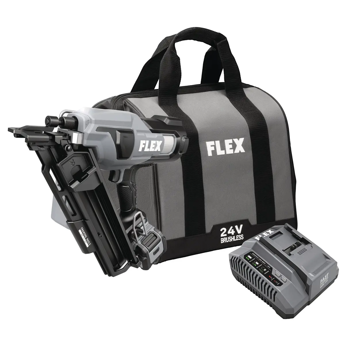 Flex Fx4351b-1C 24V 30-Degree Framing Nailer Kit (1X 5.0Ah) 1