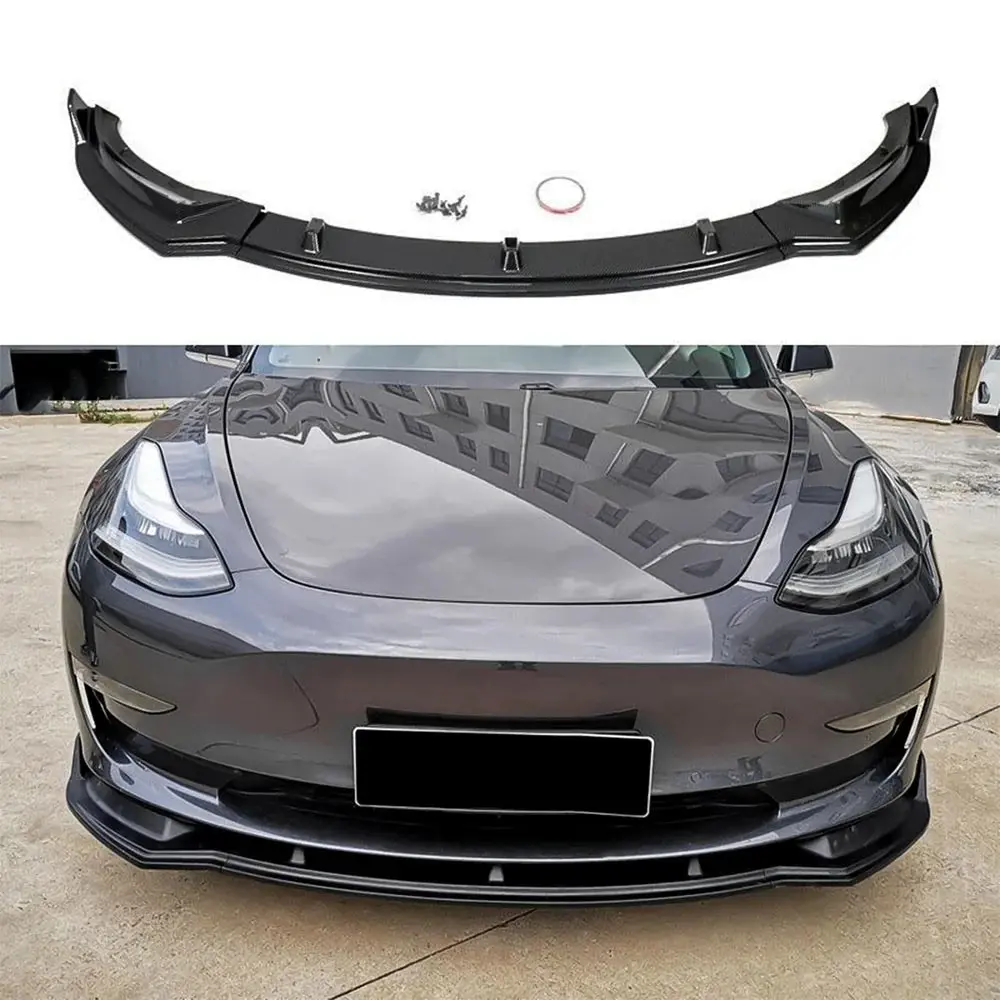 Front Bumper Lip Kit For Tesla Model 3 (2017-2023) 1