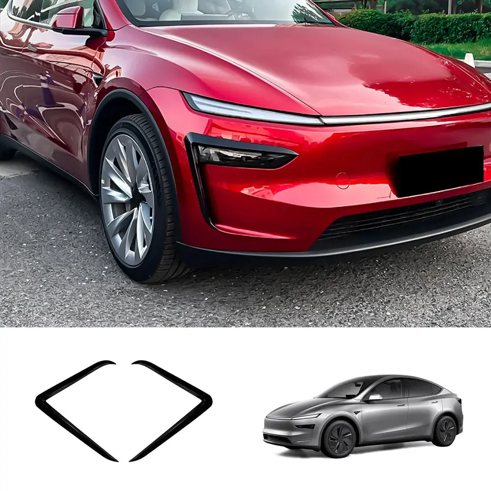Front Fog Light Canard Trim Covers For Tesla Model Y Juniper 2025+ 1