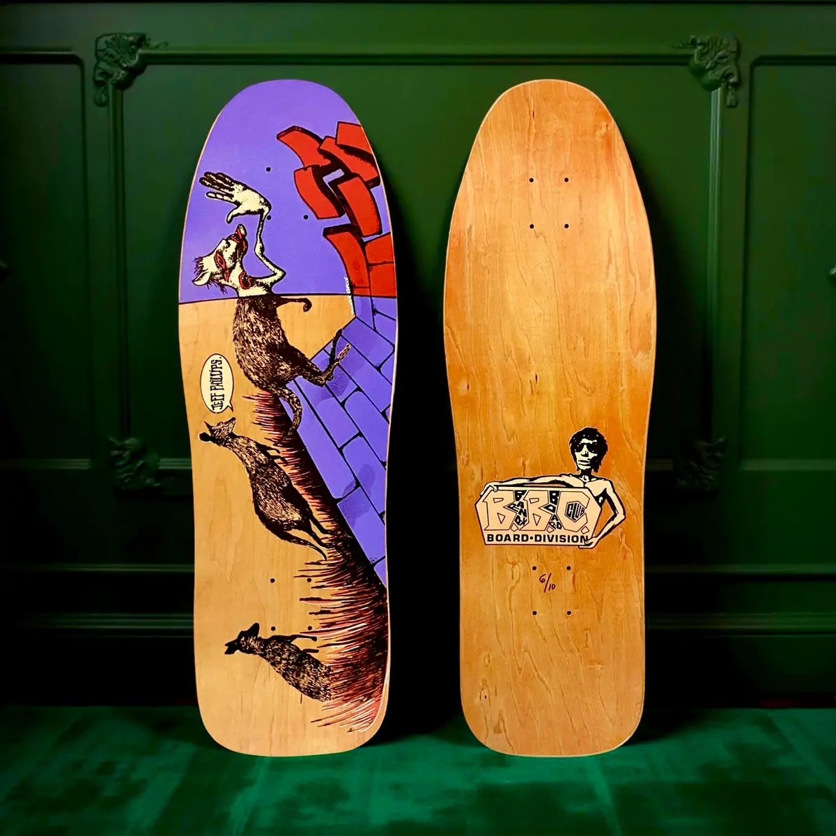 Jeff Phillips Kangaroo Limited Edition Bbc Deck, Hand-Painted 10"X31" (1 Of 10) 1