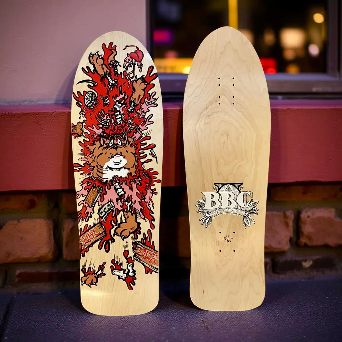 Monty Nolder Bbc Exploded Bulldog (#3) Limited Edition Deck 10.2"X32" Hand-Painted (1 Of 15) 1