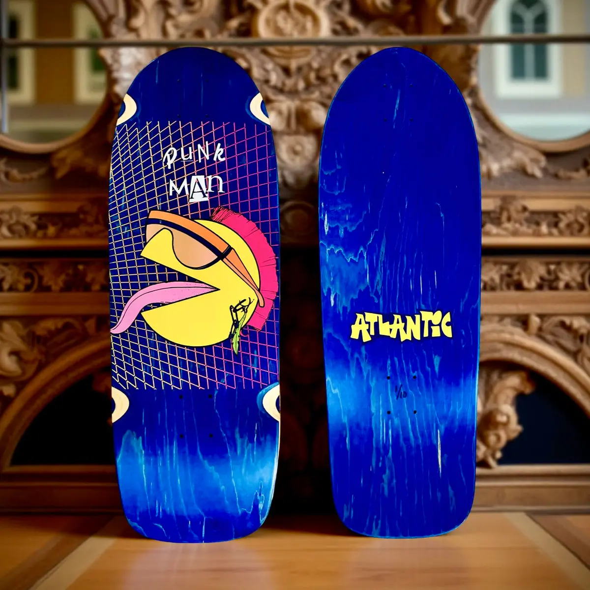 80S Punk Man 10”X30” Limited Edition, Hand-Painted Deck (1 Of 10) 1