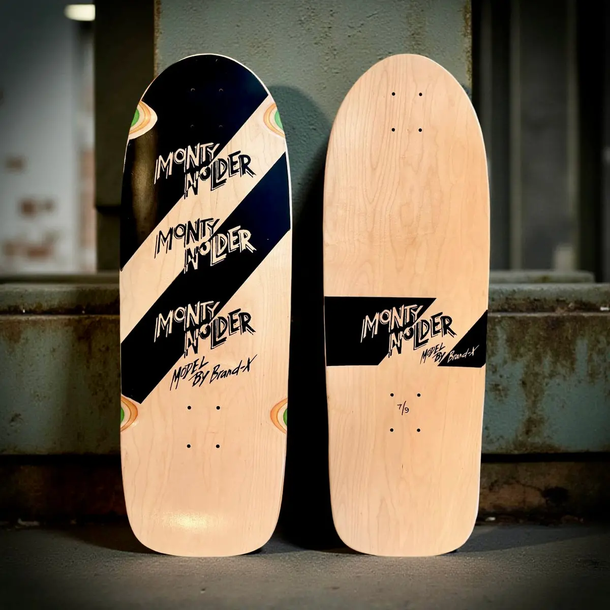 Monty Nolder Stripes Limited Edition Deck 10”X30” Hand-Painted (1 Of 9) 1
