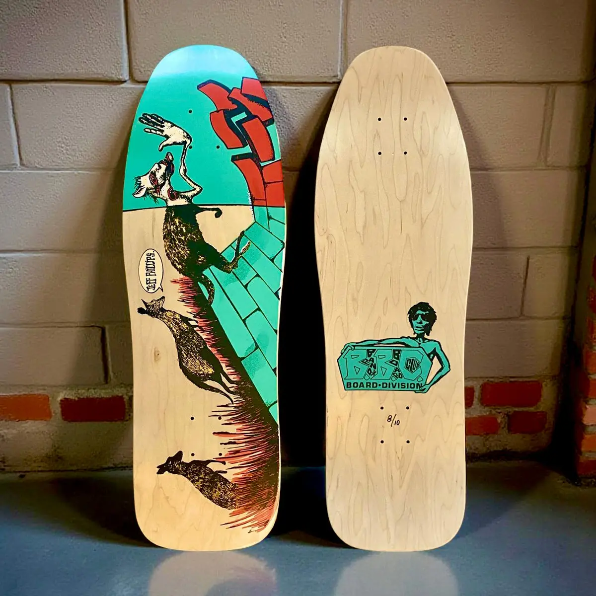 Jeff Phillips Kangaroo Limited Edition Bbc Deck, Hand-Painted 10"X31" (1 Of 10) 1