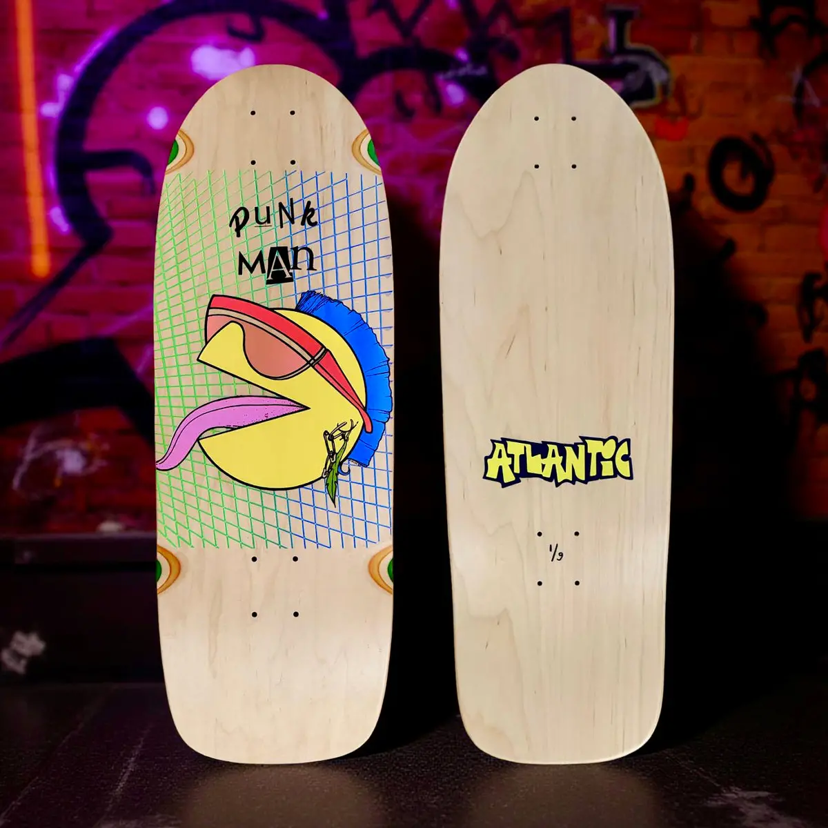 80S Punk Man 10”X30” Limited Edition, Hand-Painted Deck (1 Of 9) 1